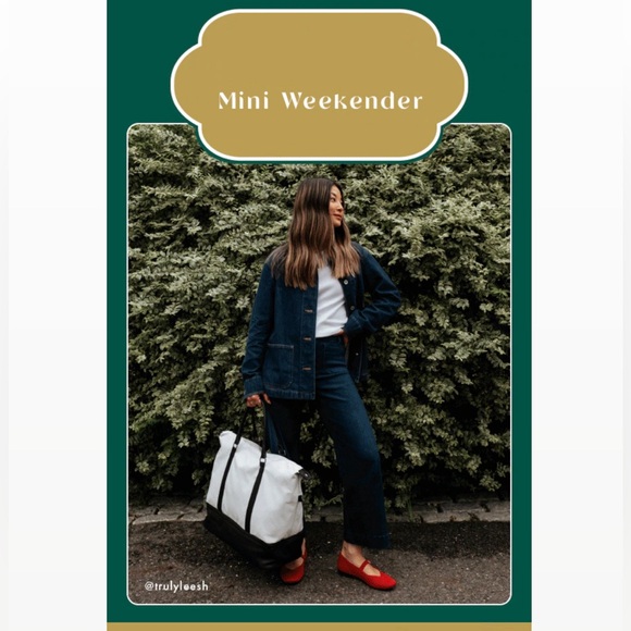 NWT DSW Exclusive Mini Weekender in Black & White - Picture 4 of 16